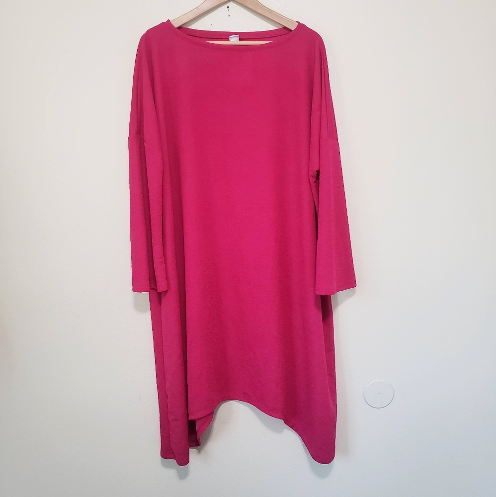 NWOT Go couture shift pink dress L